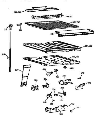 Compartment separator parts