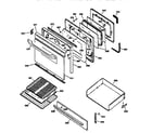 Kenmore 36272671790 door & drawer parts diagram