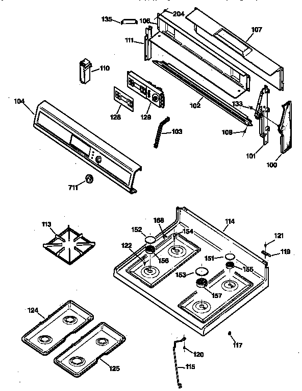 CONTROL PANEL & COOKTOP