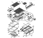 Kenmore 25368137890 shelves and accessories diagram