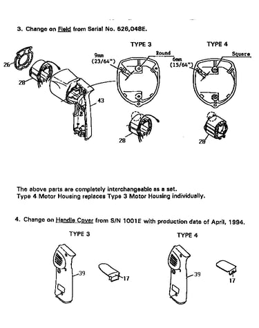Change on field/handle cover