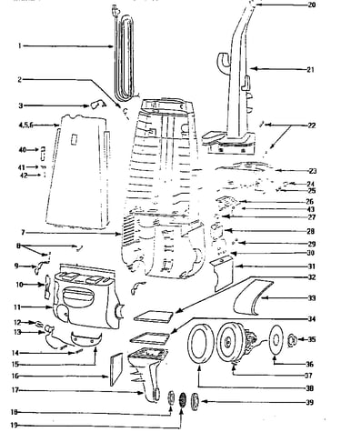 Handle and bag housing