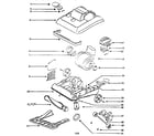 Eureka 7609BT nozzle and motor assembly diagram