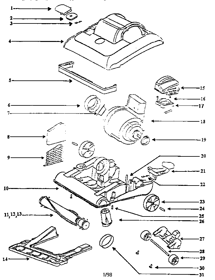 Nozzle and motor assembly