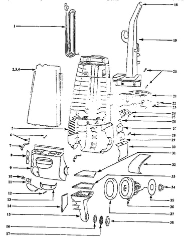 Handle and bag housing