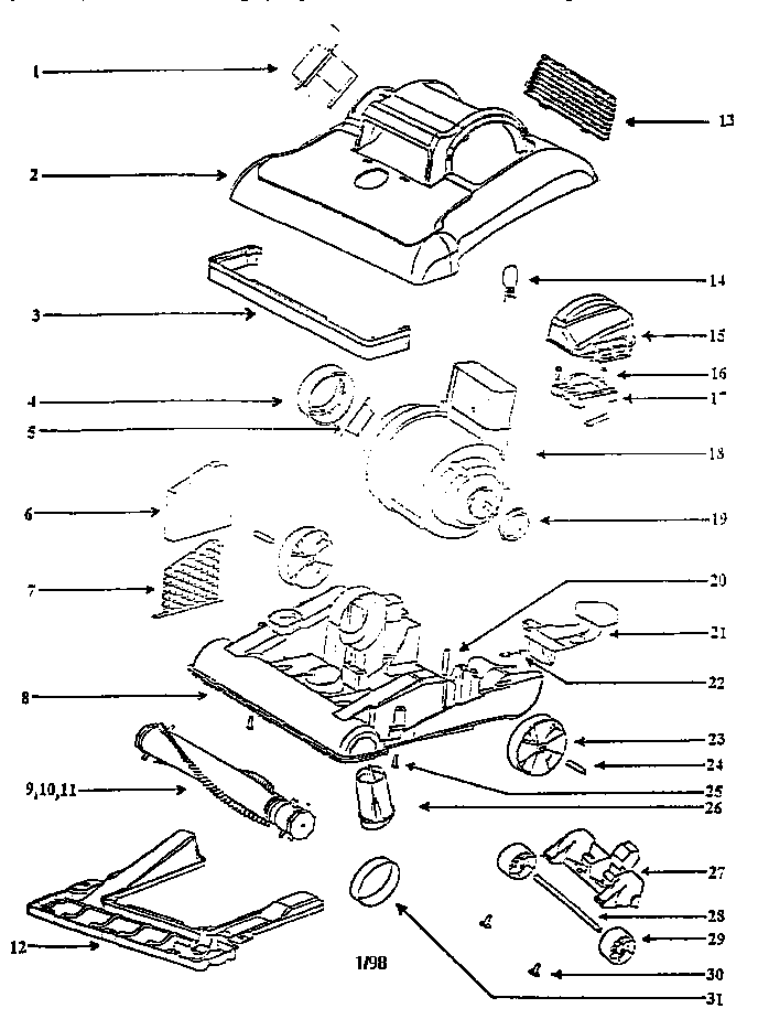 Nozzle and motor assembly
