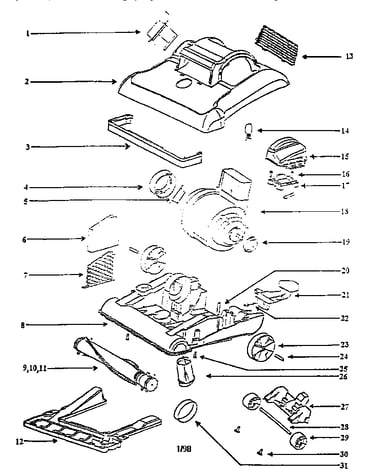 Nozzle and motor assembly