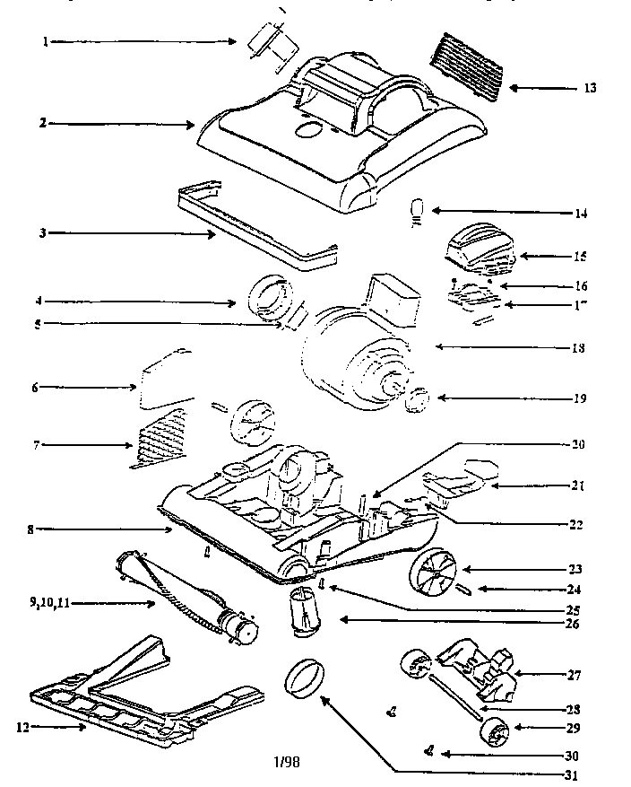 Nozzle and motor assembly