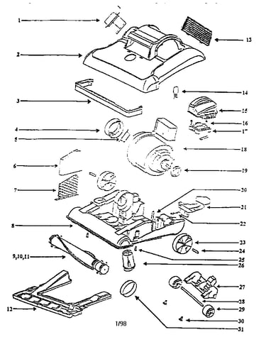 Nozzle and motor assembly