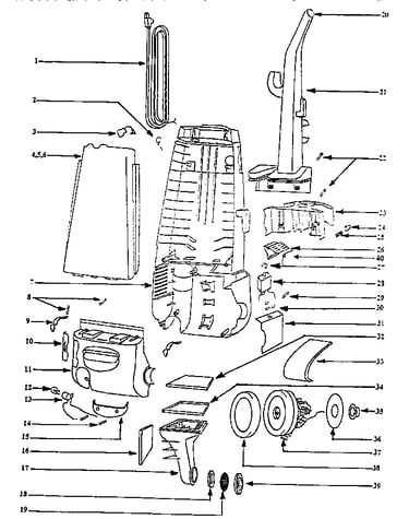 Handle and bag housing