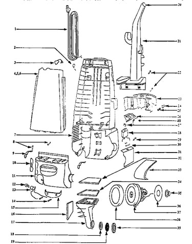 Handle and bag housing