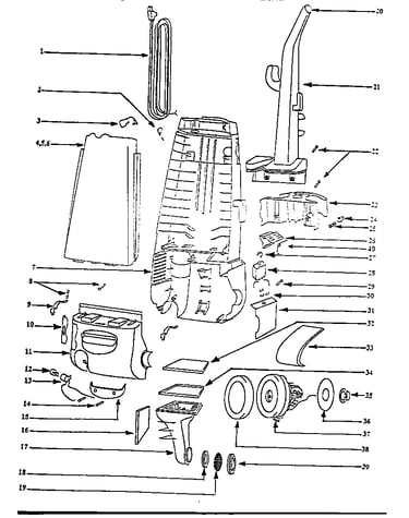 Handle and bag housing