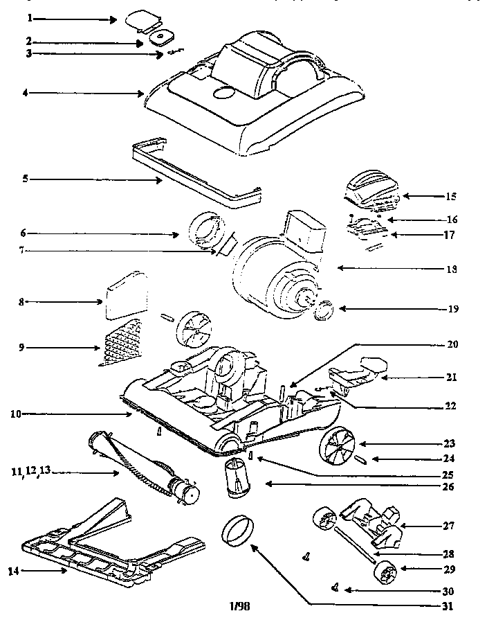 Nozzle and motor assembly