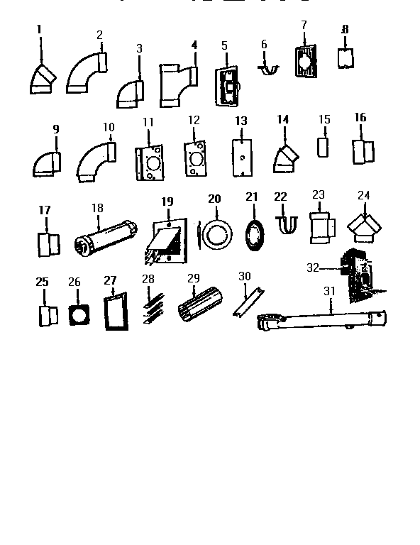 Central vac fittings