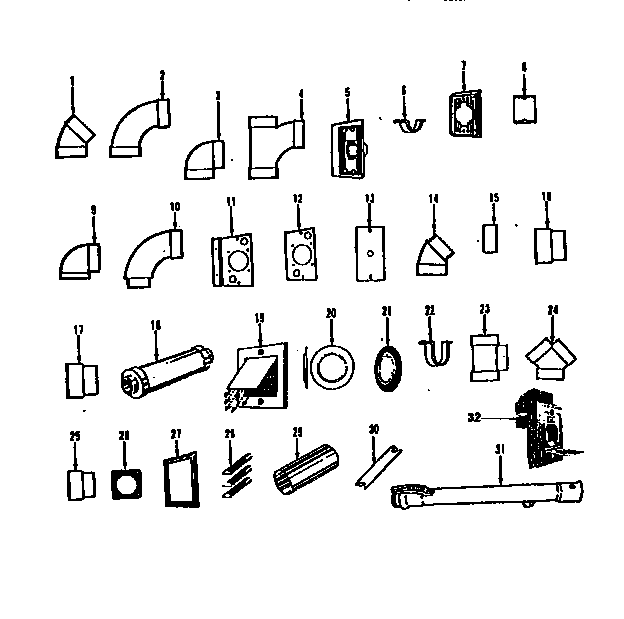 Central vac fittings