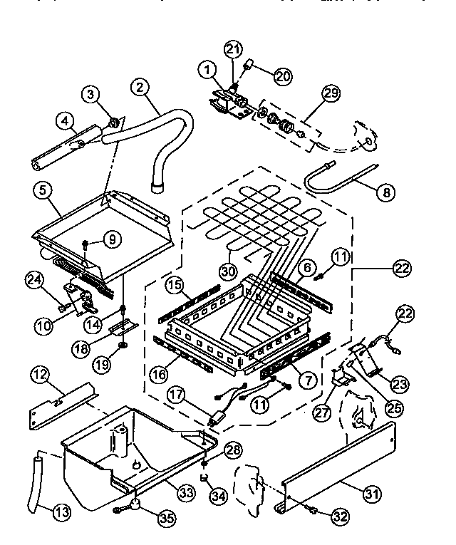 Evaporator/ice cutter grid