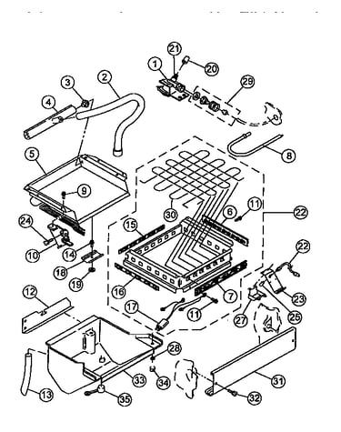 Evaporator/ice cutter grid