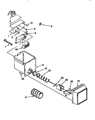 Motor and ice container