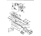 Whirlpool ED22PQXFW00 motor/ice container diagram