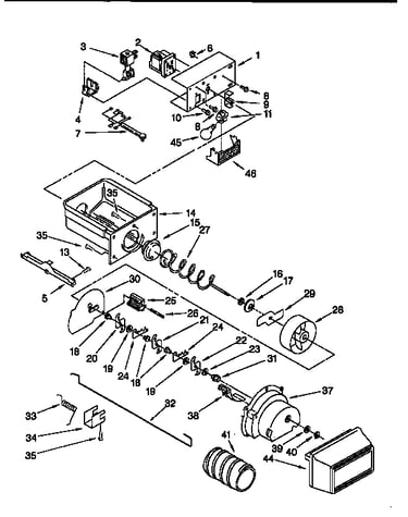 Motor/ice container