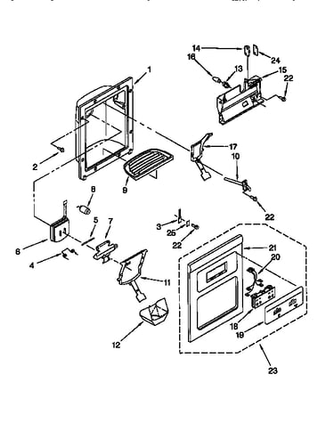 Dispenser front