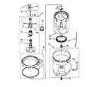 Kenmore 11028803890 agitator,basket and tub diagram
