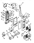 Dust compartment/motor