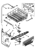 Upper dishrack and water feed
