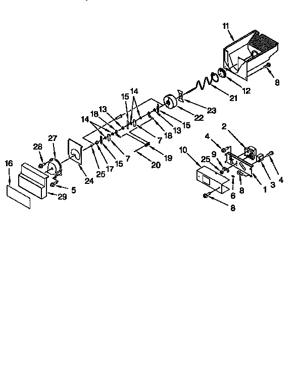 Motor and ice container