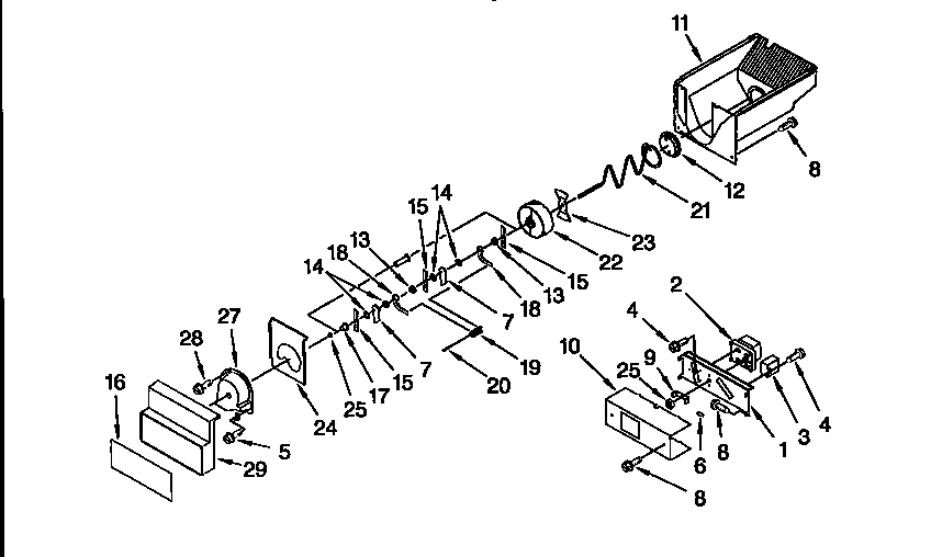 MOTOR AND ICE CONTAINER