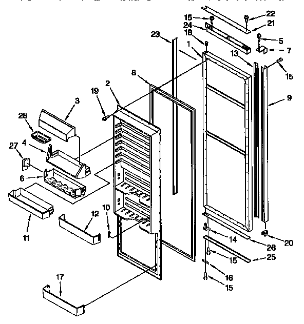 Refrigerator door