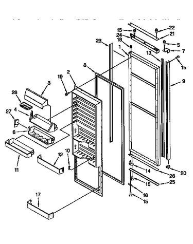 Refrigerator door