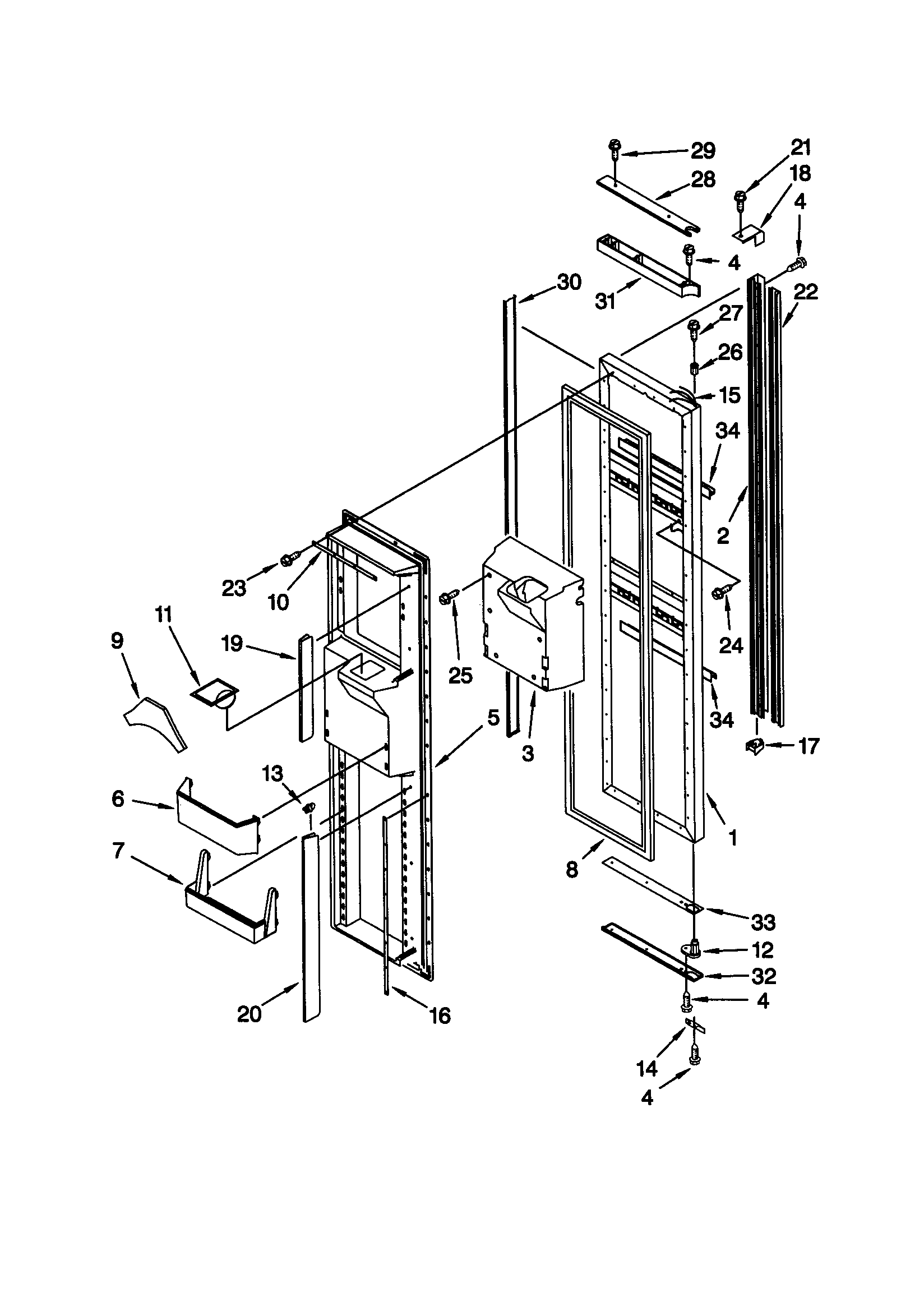 Freezer door