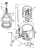 Agitator, basket and tub