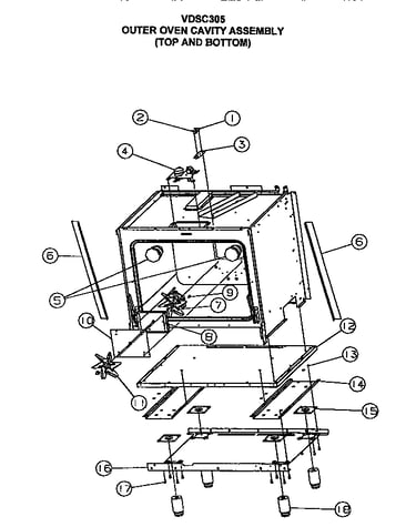 Outer oven cavity assembly