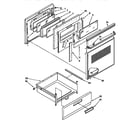 Whirlpool RF367PXDW0 door and drawer diagram