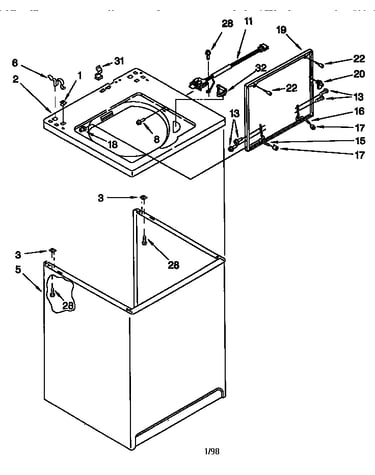 Top and cabinet