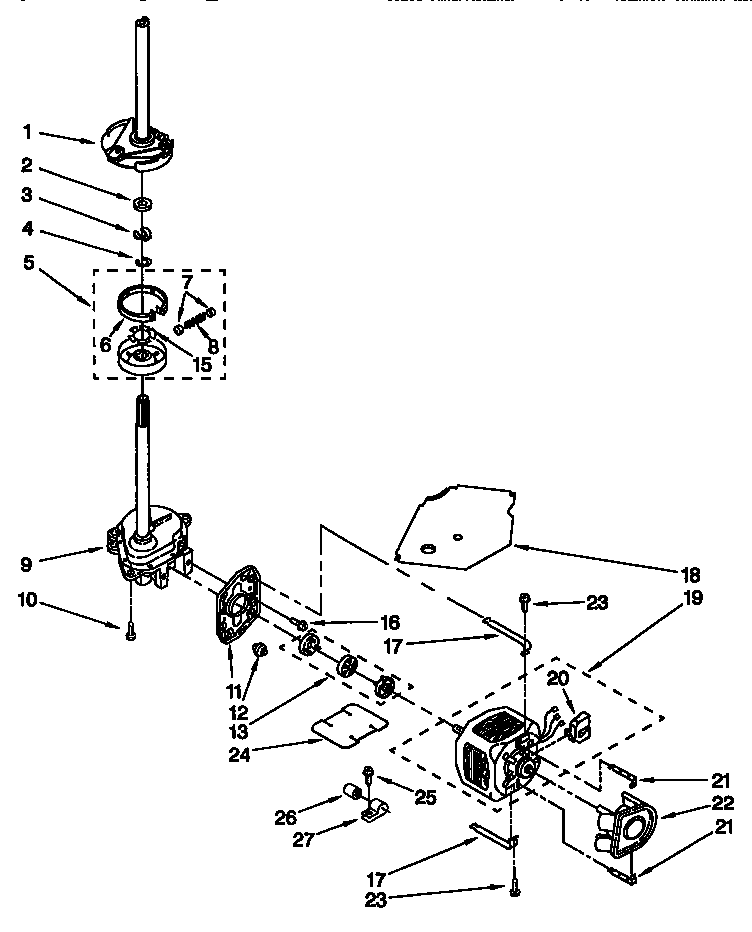 BRAKE, CLUTCH, GEARCASE, MOTOR AND PUMP