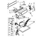 Kenmore 11078702890 top and console parts diagram