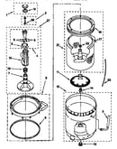 Agitator, basket, and tub