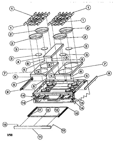 Burner box exterior assembly
