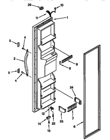 Freezer door