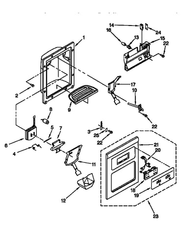 Dispenser front