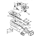 Whirlpool ED25TQXFN00 motor and ice container diagram