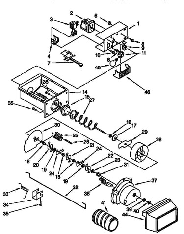 Motor and ice container