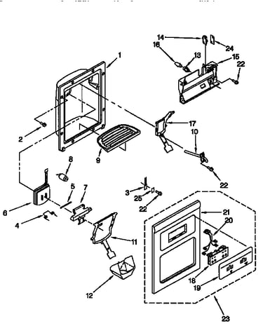 Dispenser front