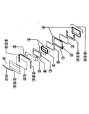 Main oven door assembly