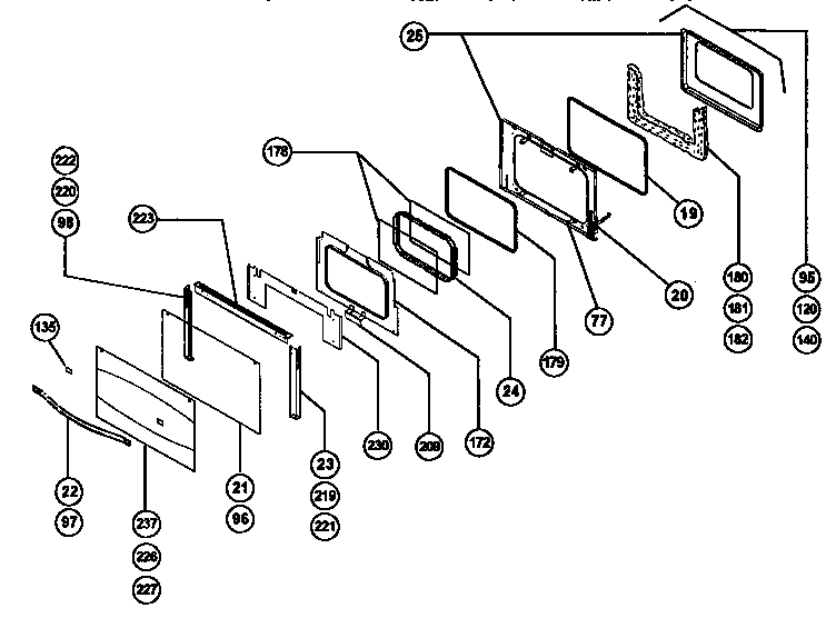 MAIN OVEN DOOR ASSEMBLY