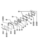 Main oven door assembly