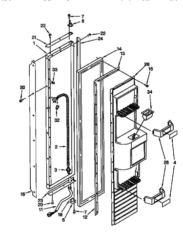 Freezer door